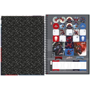 Caderno 1 Matéria Universitário Espiral Homem Aranha - Tilibra
