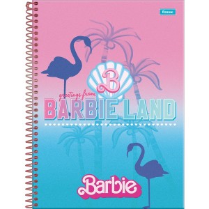 Caderno 1 Matéria Universitário Espiral Barbie - Foroni