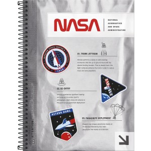 Caderno 1 Matéria Universitário Espiral Nasa - Tilibra