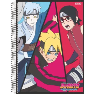 Caderno 1 Matéria Universitário Espiral Boruto - São Domingos