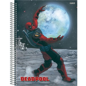 Caderno 1 Matéria Universitário Espiral Deadpool - São Domingos
