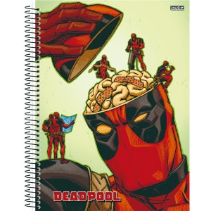 Caderno 1 Matéria Universitário Espiral Deadpool - São Domingos