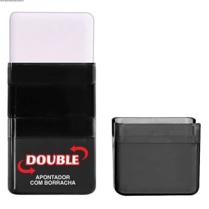 Apontador 1 Furo com Depósito e Borracha Double - Tilibra