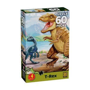 Quebra-cabeça 60 peças T-Rex - Grow