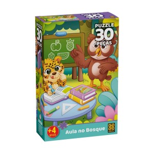 Quebra-cabeça 30 peças Aula no Bosque - Grow