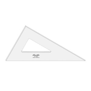 Esquadro Sem Escala de Acrílico 2621 - 21cm - Trident