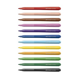 Canetinha Vai e Vem 12 cores - Faber-Castell
