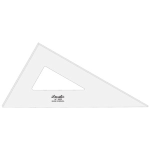 Esquadro Sem Escala de Acrílico 2632 - 32cm - Trident