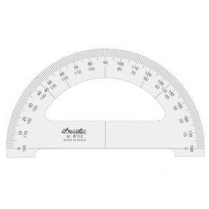 Transferidor Acrílico - 12cm / 180º 8112 - Trident