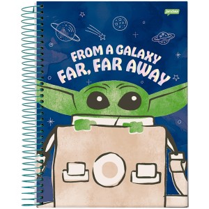 Caderno 10 Matérias Universitário Espiral Grogu - Jandaia