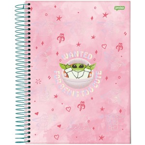 Caderno 10 Matérias Universitário Espiral Grogu - Jandaia