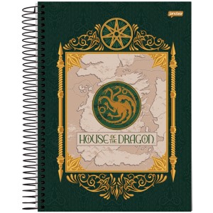 Caderno 1 Matéria Universitário Espiral House of the Dragon - Jandaia