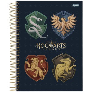 Caderno 1 Matéria Universitário Espiral Hogwarts Legacy - Jandaia