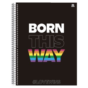 Caderno 10 Matérias Universitário Espiral #LoveWins - Animativa