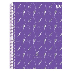 Caderno 10 Matérias Universitário Espiral Lavander Sortido - Animativa