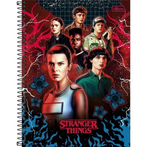 Caderno 10 Matérias Universitário Espiral Stranger Things - Tilibra
