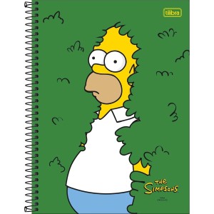Caderno 10 Matérias Universitário Espiral The Simpsons - Tilibra