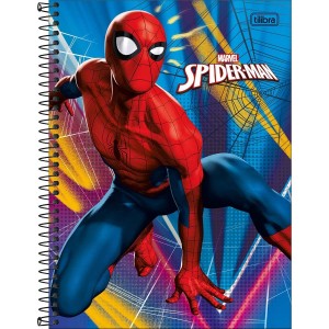 Caderno 10 Matérias Universitário Espiral Spider-Man Connect - Tilibra