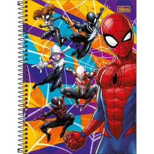Caderno 10 Matérias Universitário Espiral Spider-Man Connect - Tilibra