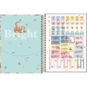 Caderno 1 Matéria Universitário Espiral Pooh Connect - Tilibra