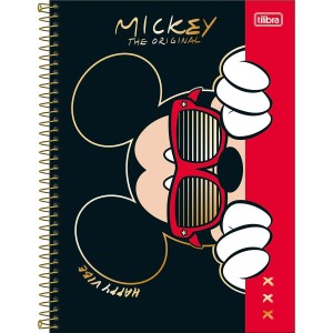 Caderno 1 Matéria Universitário Espiral Mickey - Tilibra
