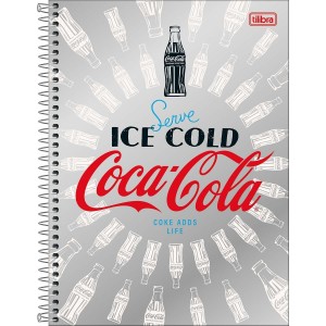 Caderno 1 Matéria Universitário Espiral Coca-Cola - Tilibra