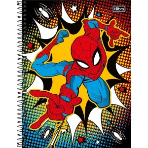 Caderno 1 Matéria Universitário Espiral Spider-Man Fit - Tilibra