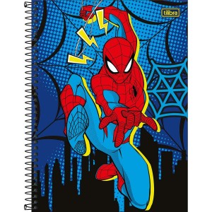 Caderno 1 Matéria Universitário Espiral Spider-Man Fit - Tilibra