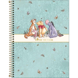 Caderno 10 matérias Universitário Espiral Pooh Connect - Tilibra