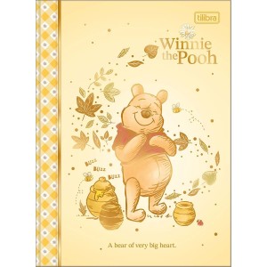 Caderno Brochura Capa Dura Colegial Pooh 80 Folhas - Tilibra