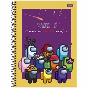 Caderno 1 Matéria Universitário Espiral Among Us - Foroni