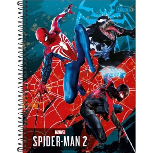 Caderno 10 Matérias Universitário Espiral Spider-Man 2 Game Connect - Tilibra