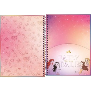 Caderno 1 Matéria Universitário Espiral Princesas - Tilibra