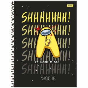 Caderno 10 Matérias Universitário Espiral Among Us - Foroni