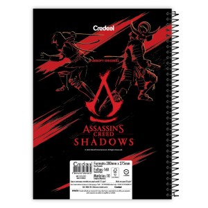 Caderno 10 Matérias Universitário Espiral Assassin's Creed - Credeal