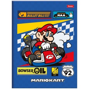 Caderno Brochurão Capa Dura Super Mario 80 Folhas - Foroni