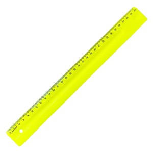 Régua Escolar 30cm Amarelo Neon - Dello