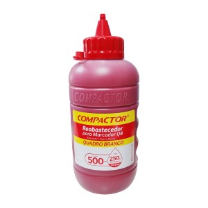 Reabastecedor para Marcador Quadro Branco Vermelho 500 ml - Compactor
