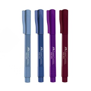Caneta Fine Pen 0.4mm Kit com 4 cores - Faber-Castell - Opção 3