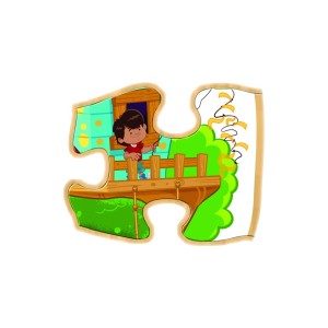 Quebra-cabeça Gigante 24 Peças Madeira Casa da Árvore - Nig Brinquedos