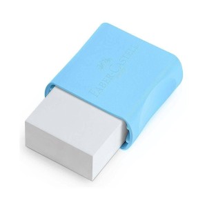 Kit Apontador com Depósito + Borracha Capa Plástica - Azul Pastel - Faber-Castell