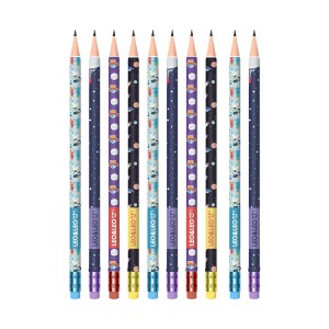 Kit com 10 Lápis Grafite HB Astronauta Sortidos - Leo&Leo