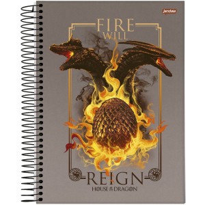 Caderno 1 Matéria Universitário Espiral House of the Dragon - Jandaia