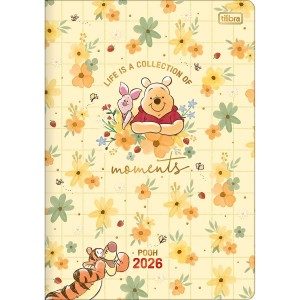 Planner 2026 Grampeado 17,8 x 25,4 cm Pooh 90g - Tilibra