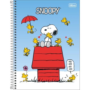 Caderno 1 matéria Universitário Espiral Snoopy - Tilibra