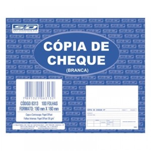 Pacote c/10 Unidades - Cópia de Cheque Branca - São Domingos