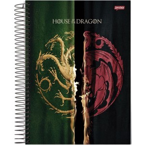 Caderno 20 Matérias Universitário Espiral House of the Dragon - Jandaia
