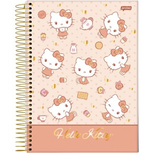 Caderno 1 Matéria Universitário Espiral Hello Kitty - Jandaia
