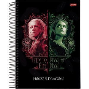 Caderno 15 Matérias Universitário Espiral House of the Dragon - Jandaia