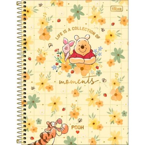 Caderno 1 Matéria Universitário Espiral Pooh - Tilibra